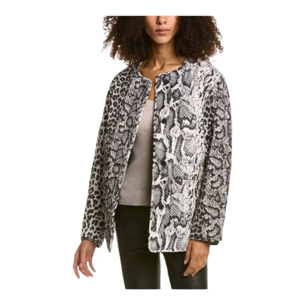 All Saints NWT Foxi Noche Liner Quilted Jacket in Gray Women's‎ Size 8